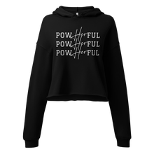 Load image into Gallery viewer, PowHERful Crop Hoodie - Black and White