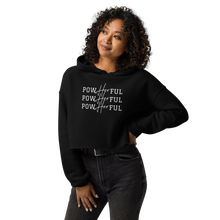 Load image into Gallery viewer, PowHERful Crop Hoodie - Black and White