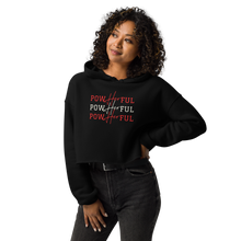 Load image into Gallery viewer, PowHERful Crop Hoodie - Red and White
