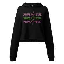Load image into Gallery viewer, PowHERful Crop Hoodie - Pink and Green
