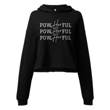 Load image into Gallery viewer, PowHERful Crop Hoodie - Black and White
