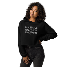 Load image into Gallery viewer, PowHERful Crop Hoodie - Black and White

