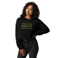 Load image into Gallery viewer, PowHERful Crop Hoodie - Green and Yellow
