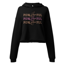 Load image into Gallery viewer, PowHERful Crop Hoodie - Orange and Pink

