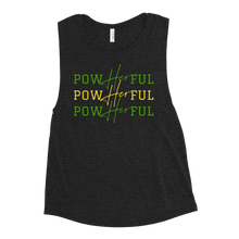 Load image into Gallery viewer, PowHERful Muscle Tank - Green and Yellow
