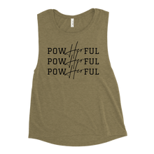 Load image into Gallery viewer, PowHERful Muscle Tank - Black
