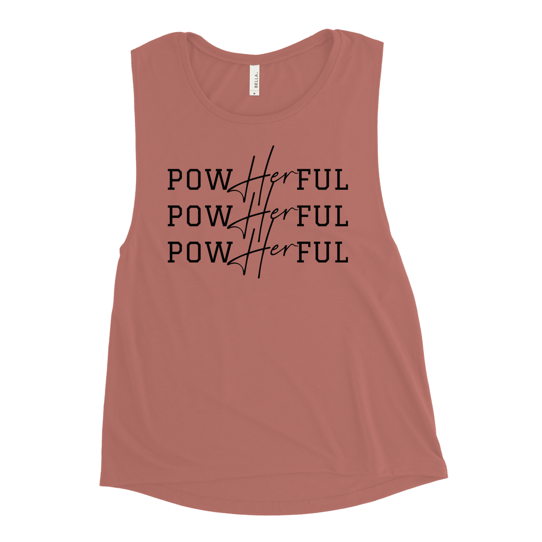 PowHERful Muscle Tank - Black