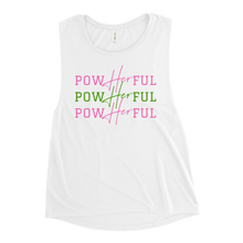 Load image into Gallery viewer, PowHERful Muscle Tank - Pink and Green
