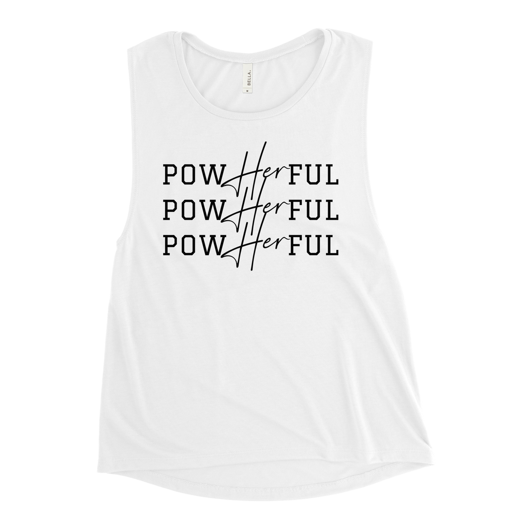 PowHERful Muscle Tank - Black